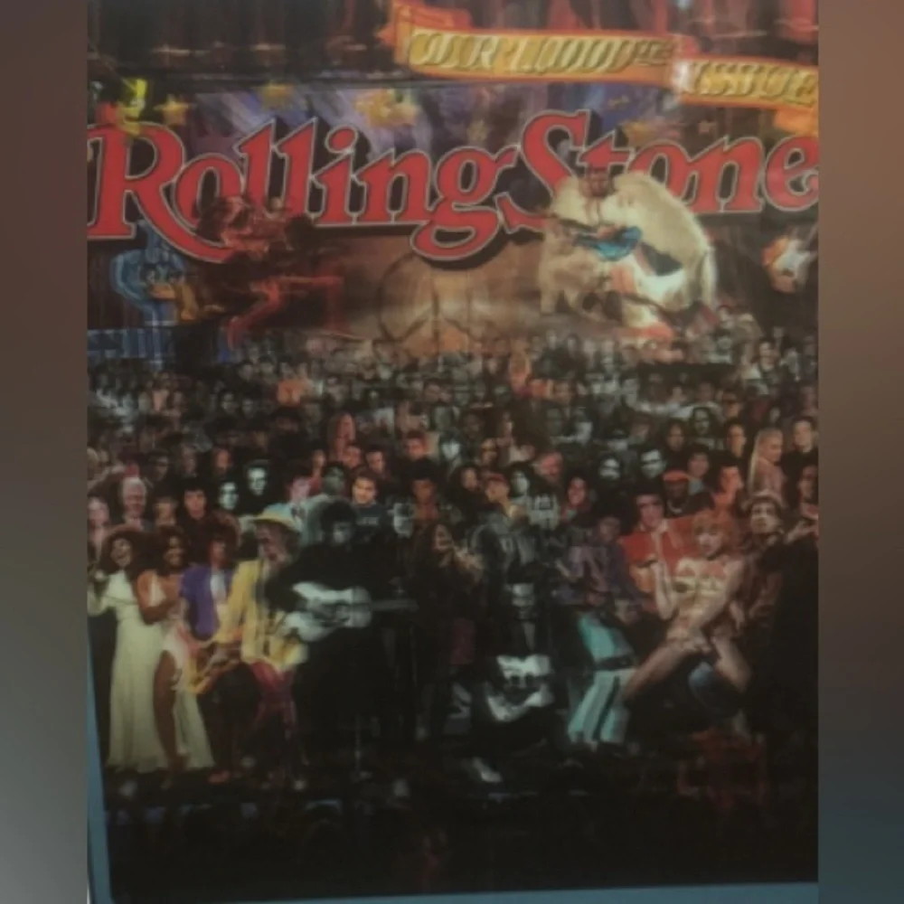 Rolling Stone 1000th Issue Framedholographic  Poster